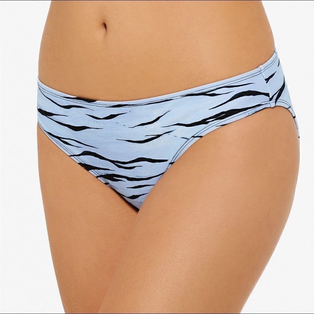 Hula Honey Juniors' Wild Cat Bikini Swim Bottoms Blue Large NWT